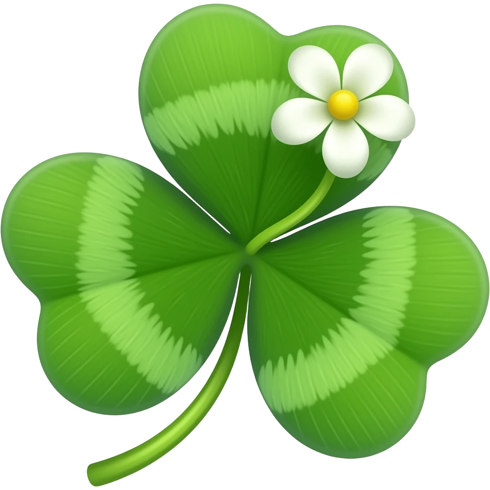 clover with a flower emoji