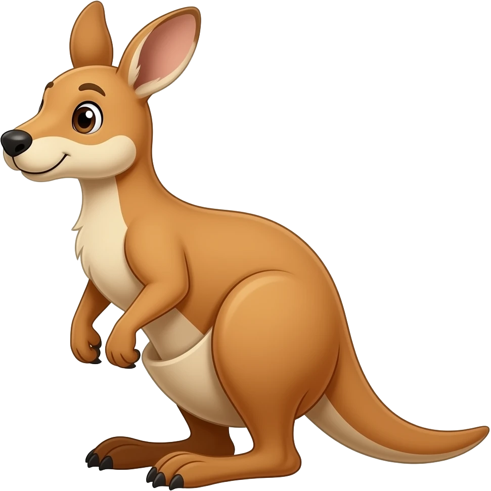 Cartoon kangaroo emoji