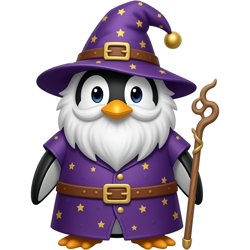 Penguin Wizard emoji