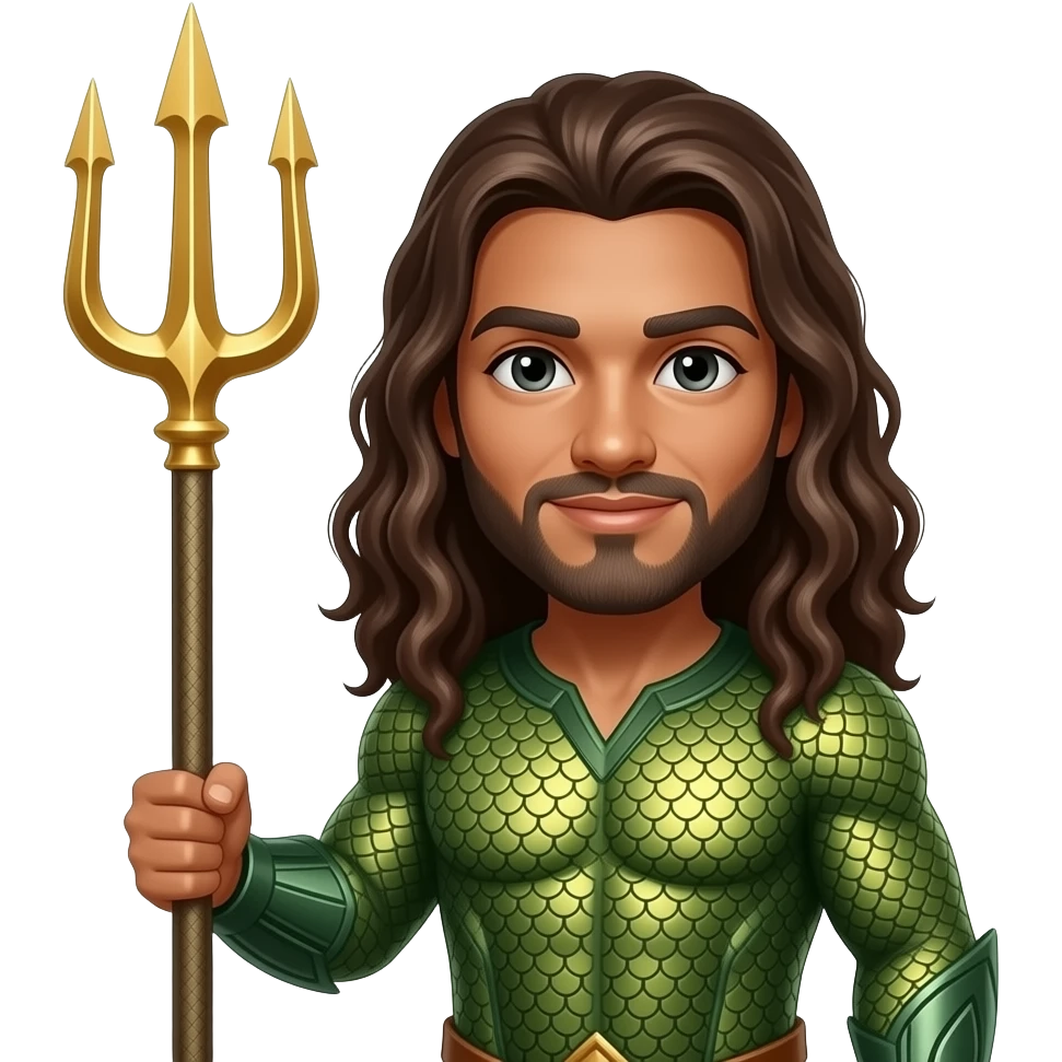 Merman light skin trident emoji