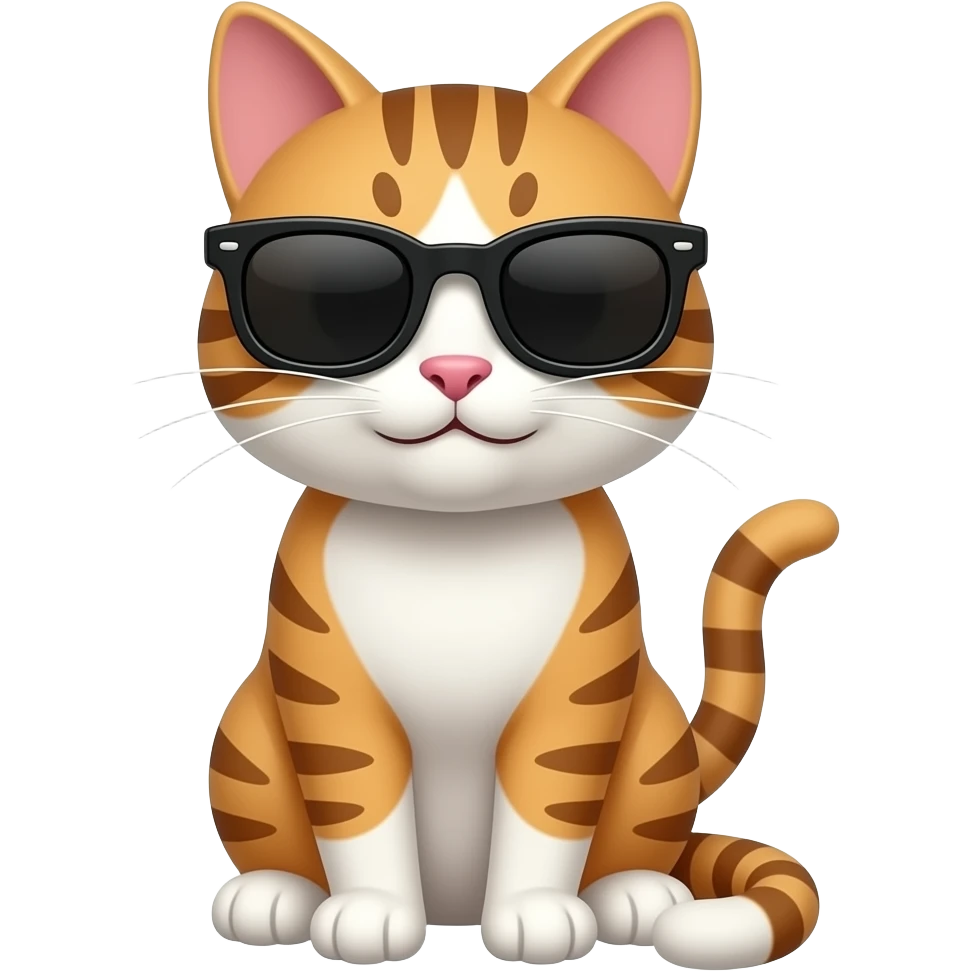Cat wearing sunglasses emoji