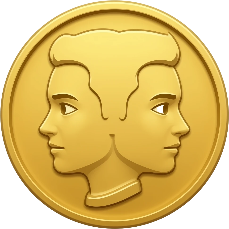 2 face coin emoji