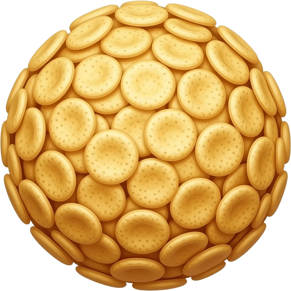 round ball corn crunchies cereal emoji