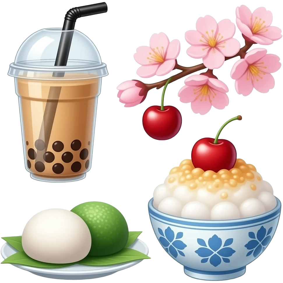 🎀🧋🌸 🍥🍧🍡 emoji