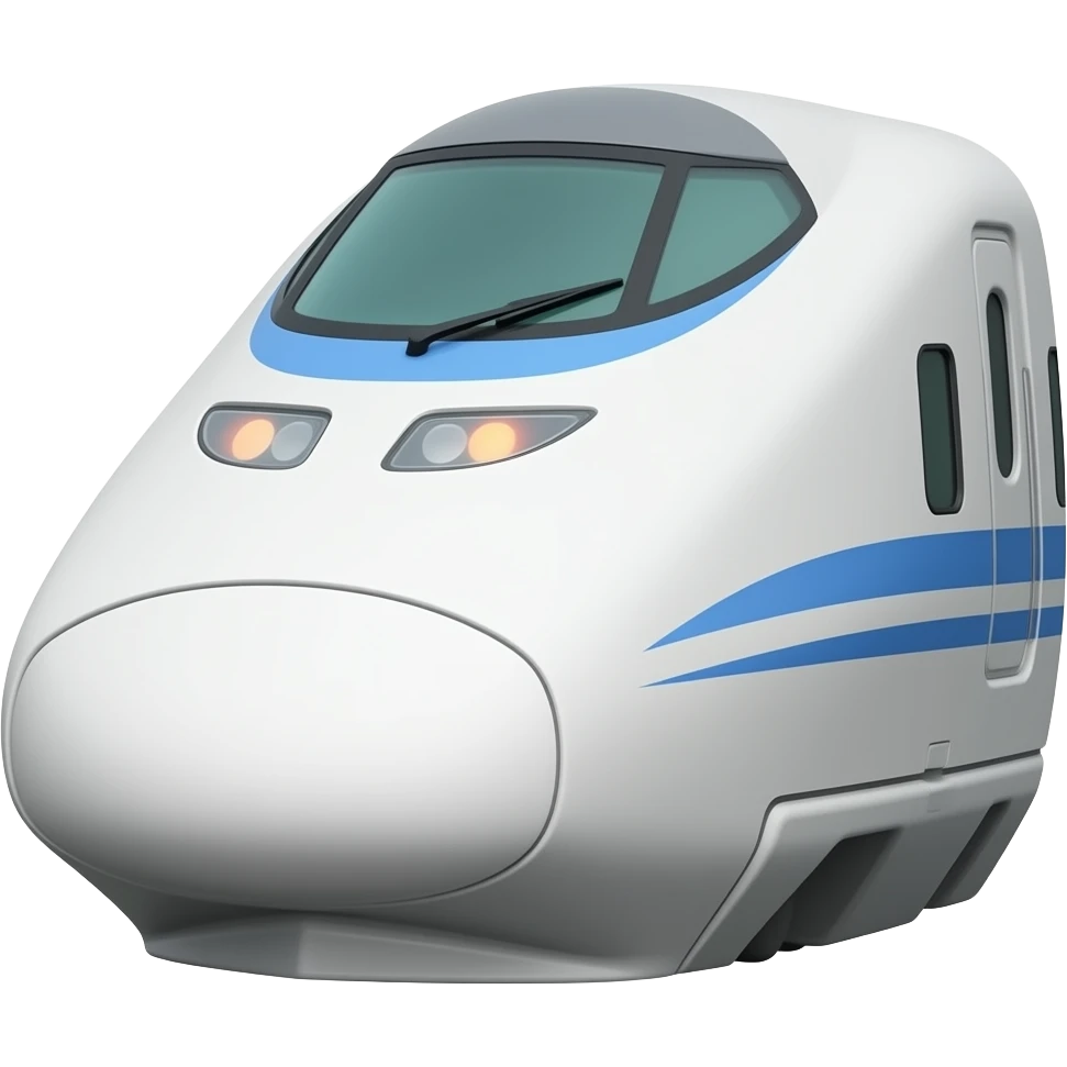 Bullet train, model year: 2012 iconic colour white and blue emoji