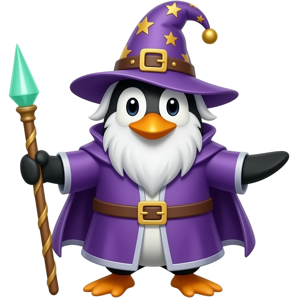 Penguin Wizard emoji