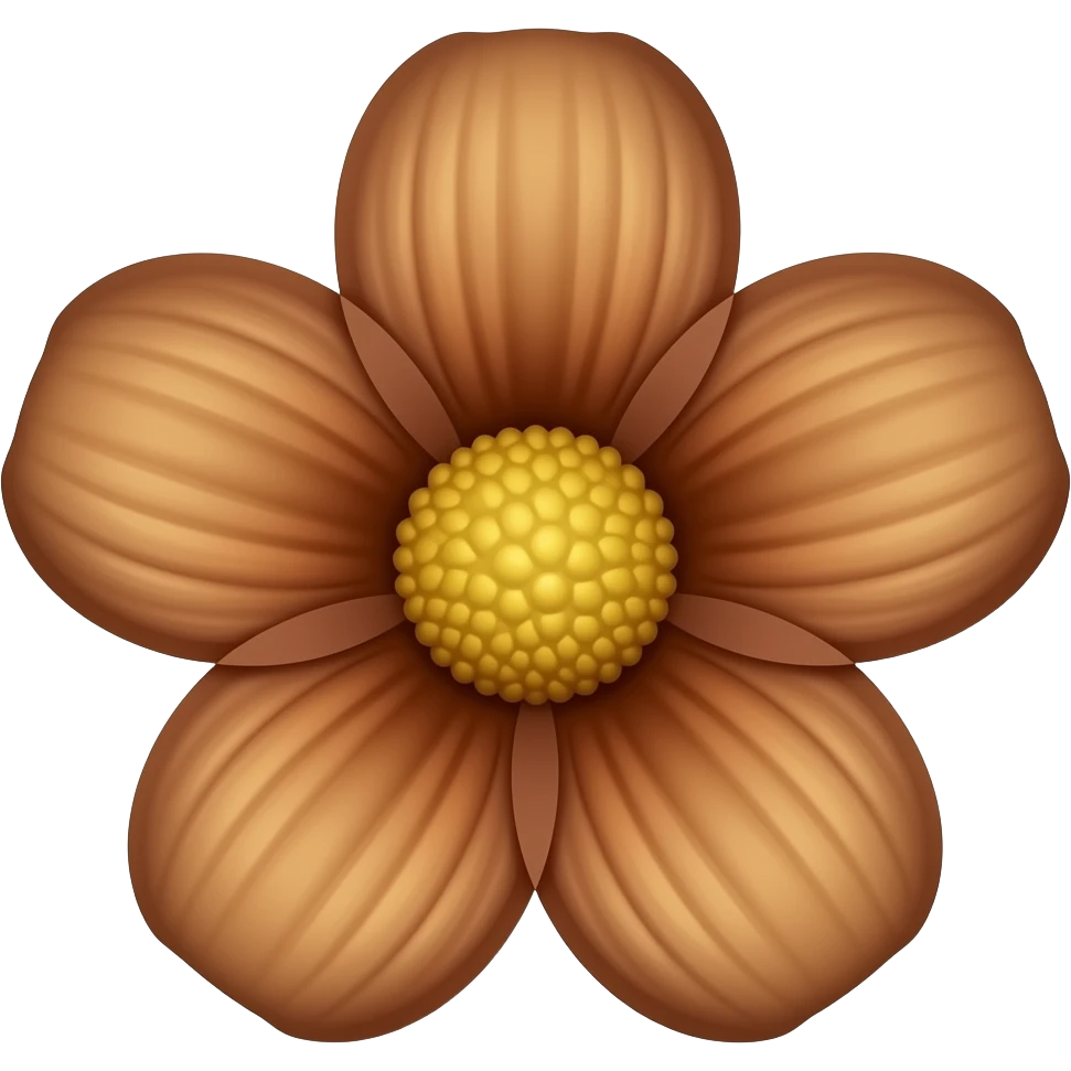 Flower brown emoji