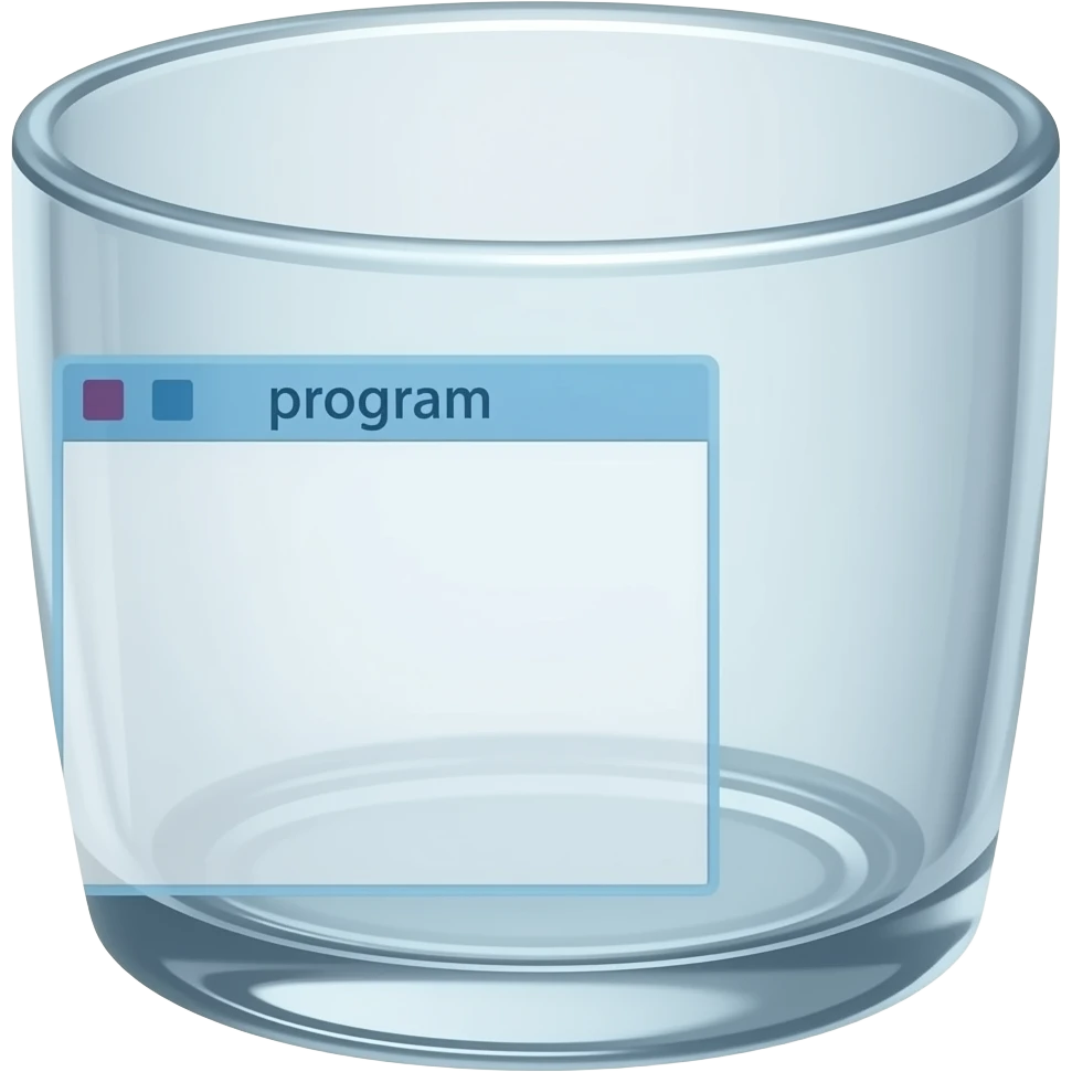 empty glass program window emoji