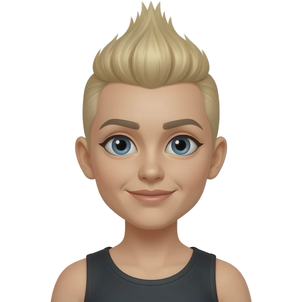 blonde mohawk hair woman emoji