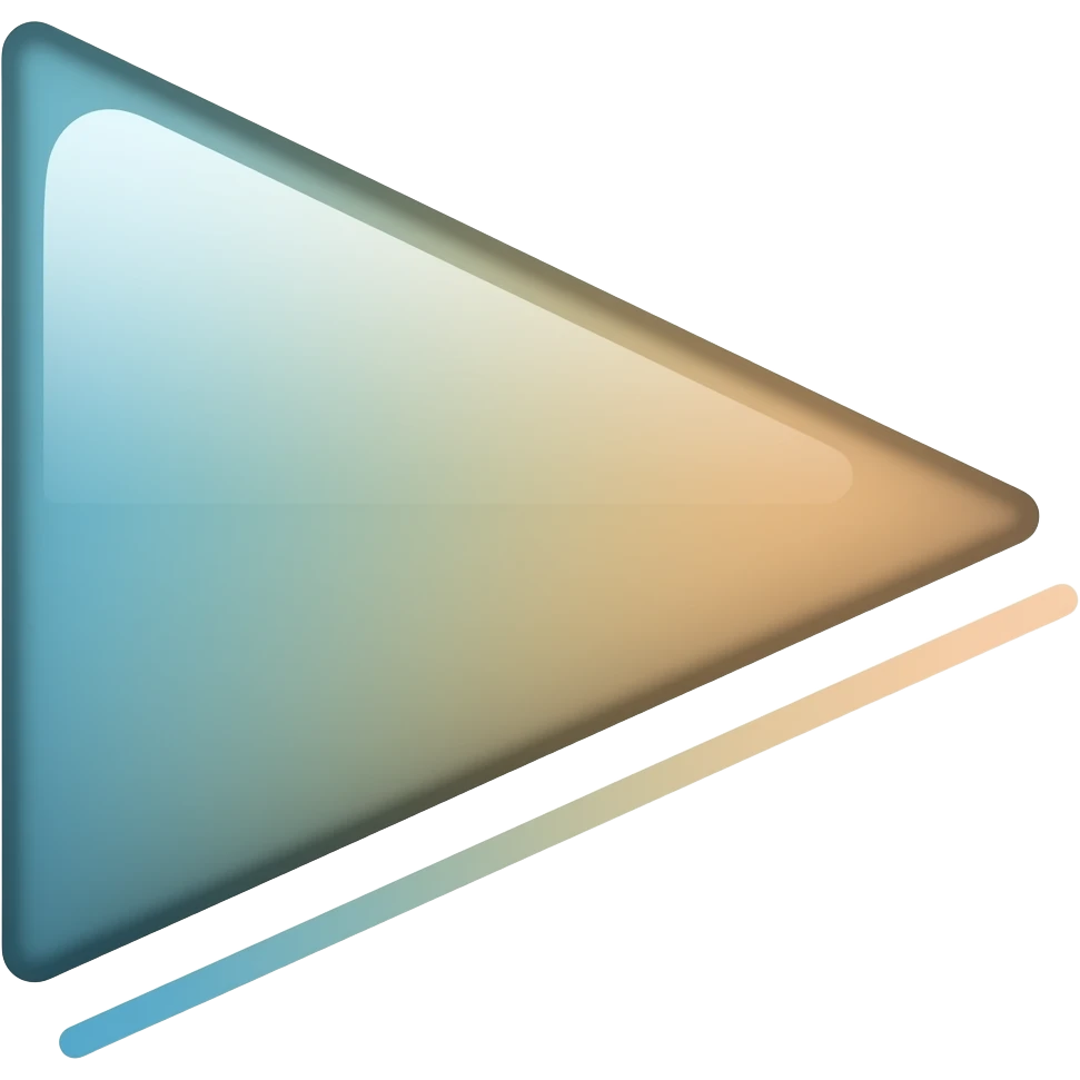 Right facing triangle with line under emoji