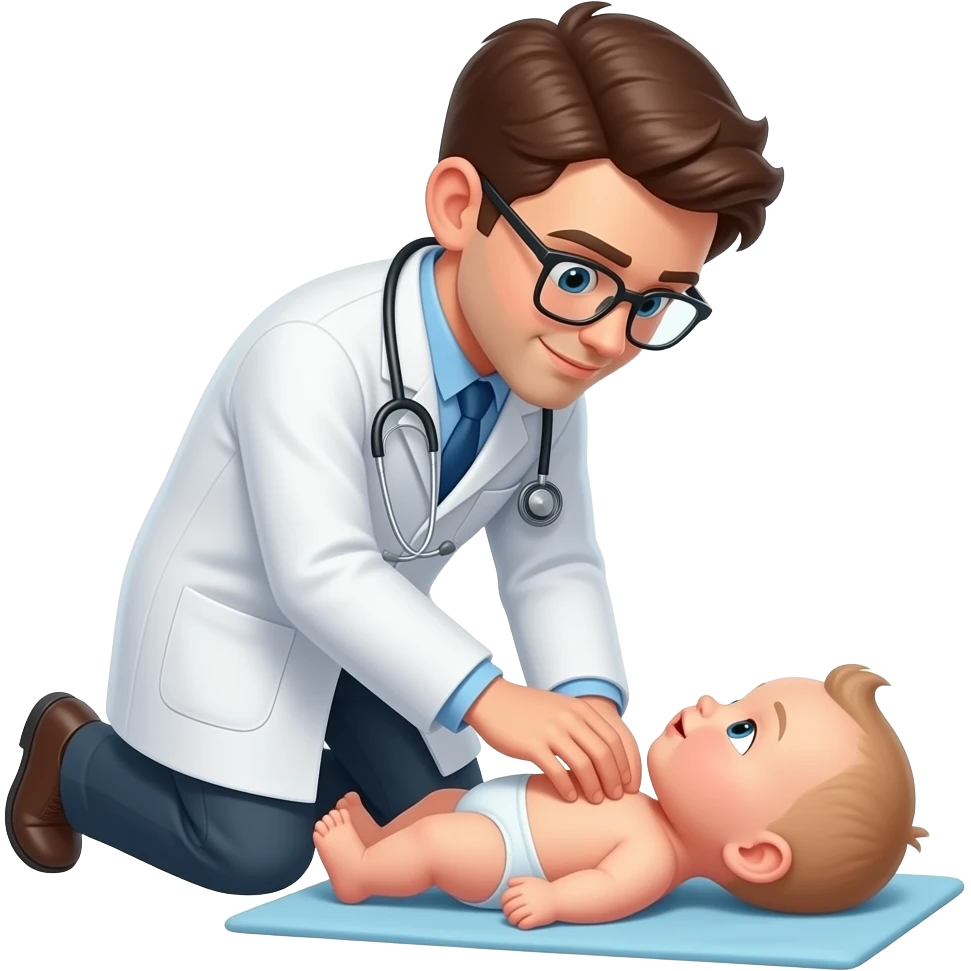 doctor doing cpr on a baby emoji