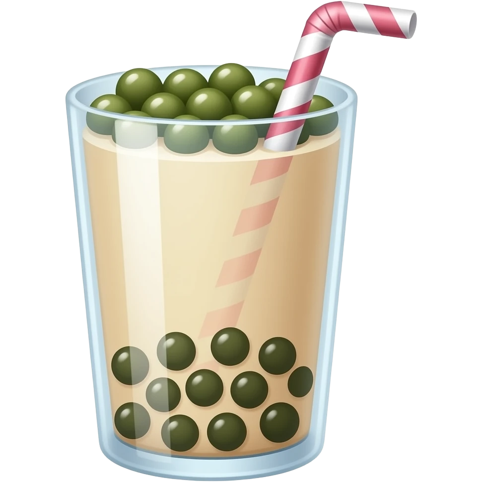 бабл ти  стакан с зеленым и розовым emoji