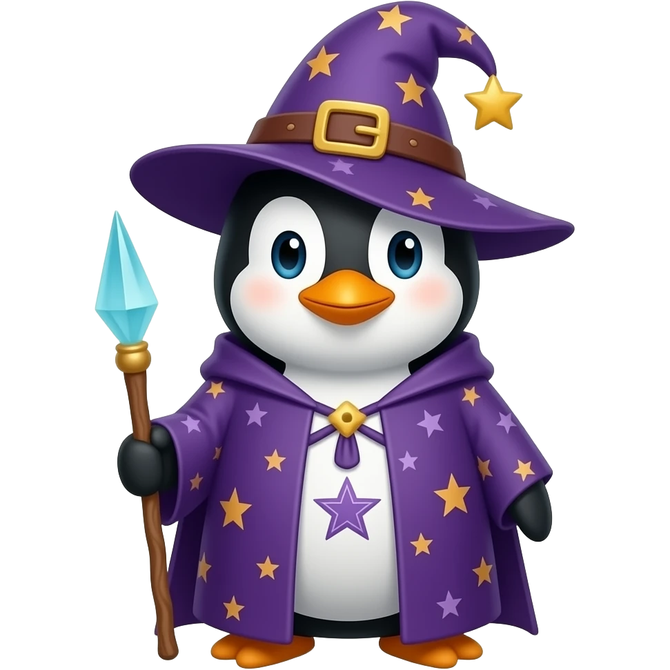 Penguin Wizard emoji