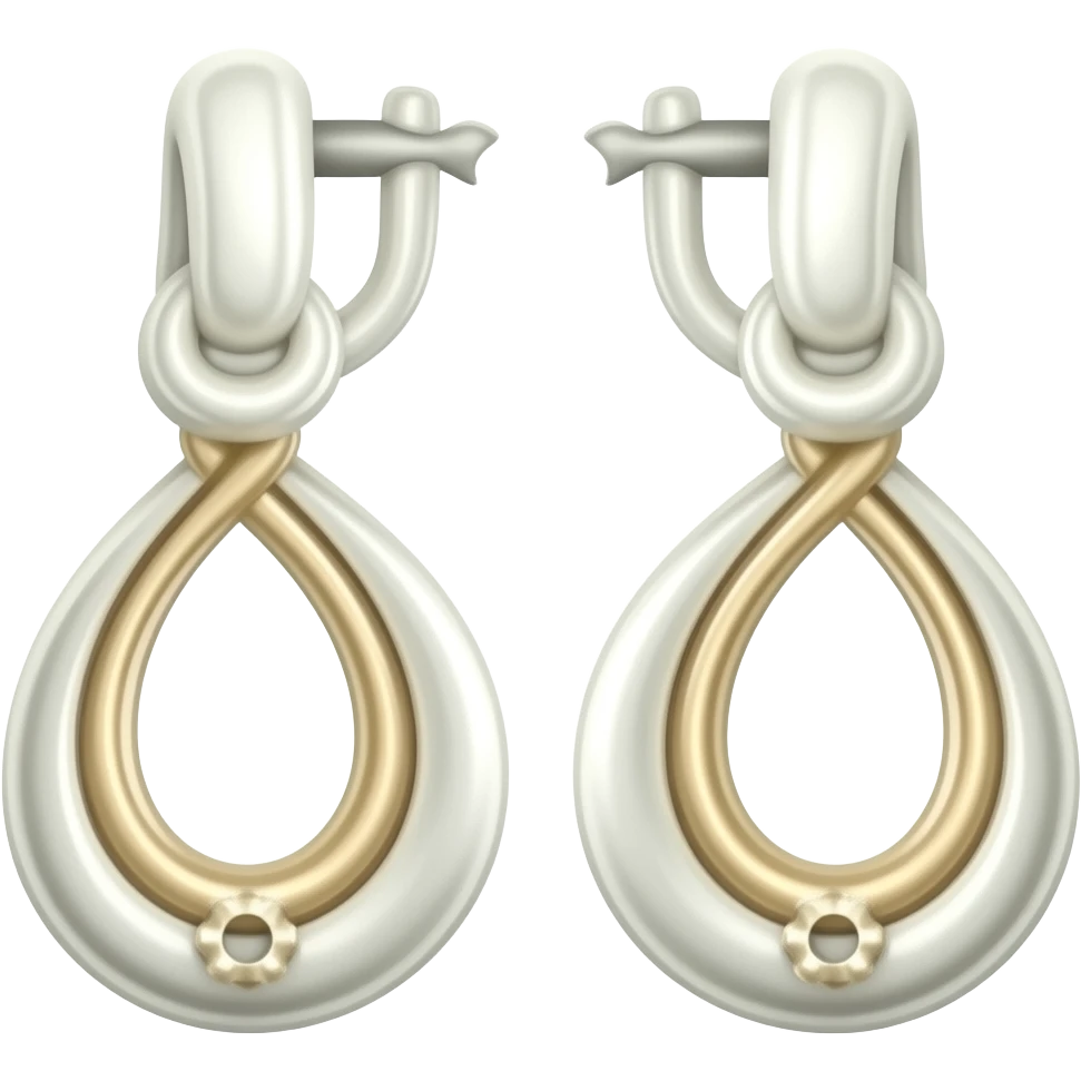 Aesthetic white earing emoji Generate now pls emoji