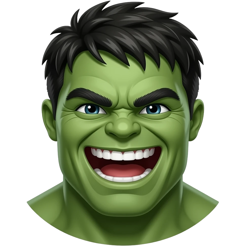Haz a hulk riendose emoji
