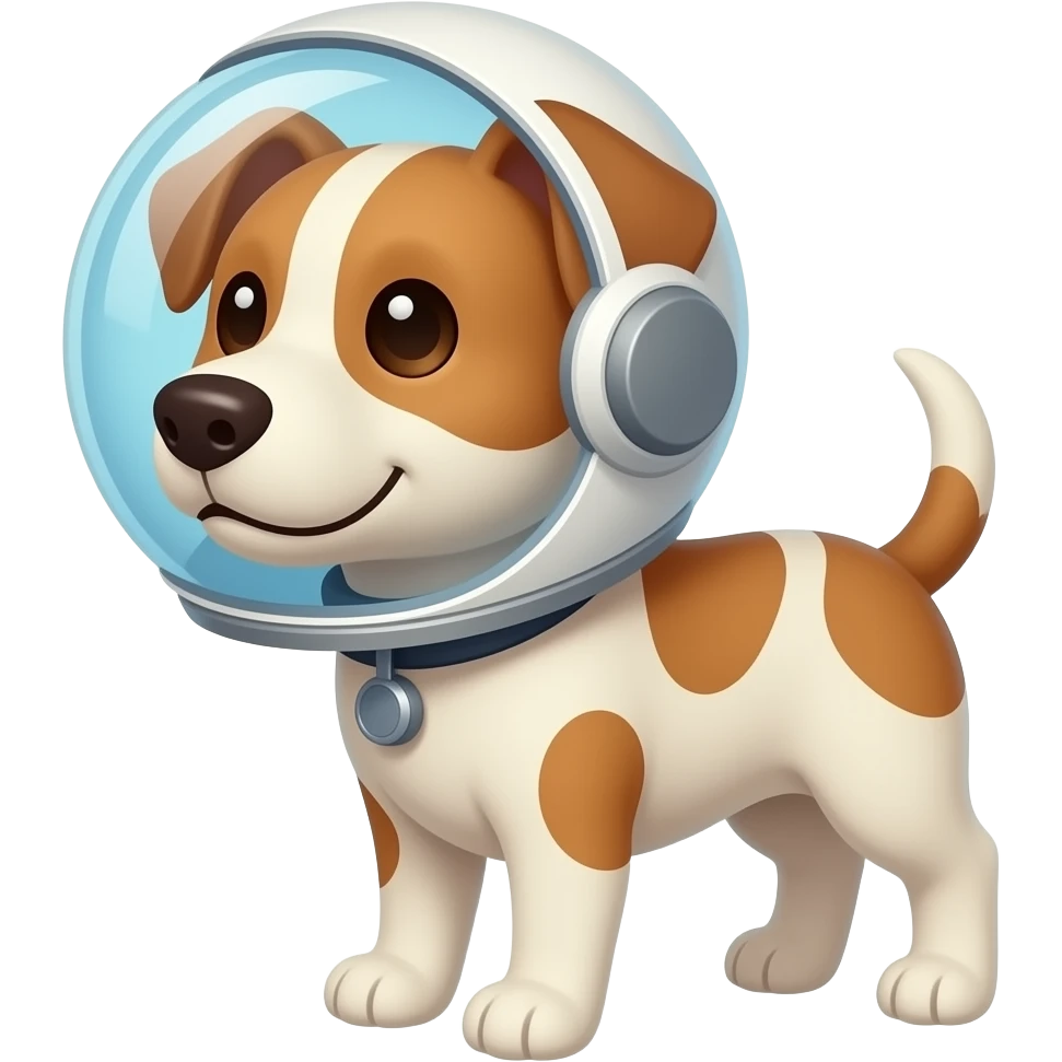 dog in Astronaut helmet emoji