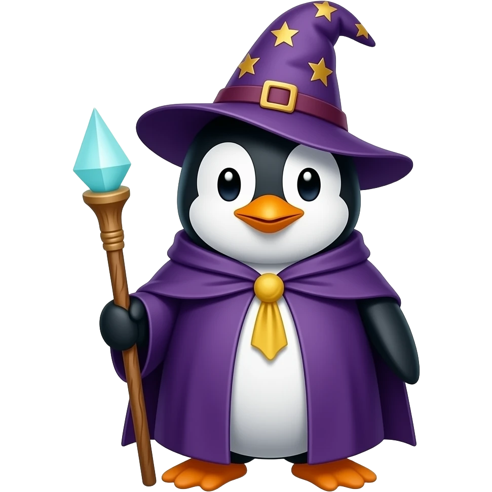 Penguin Wizard emoji