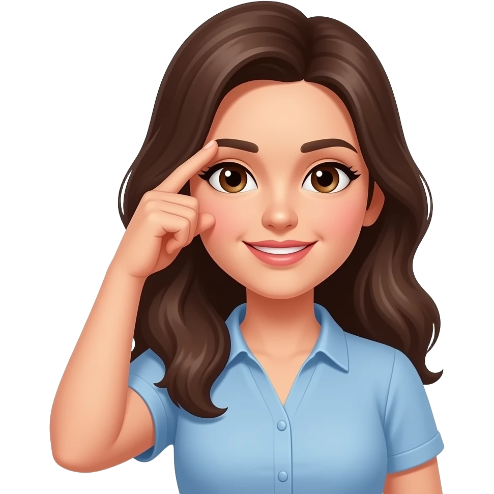 Woman with L fingers on forehead Left side emoji