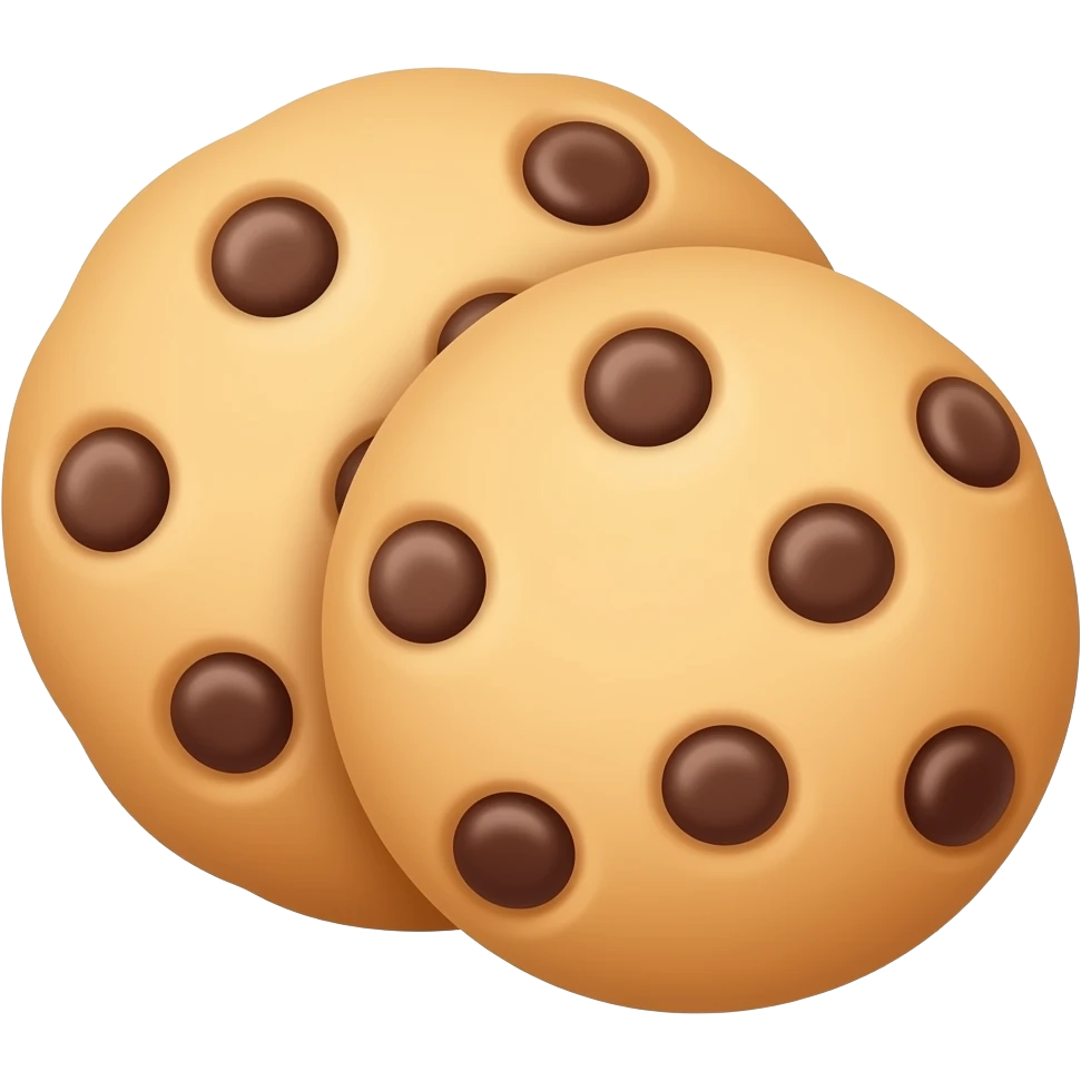 Two Chocolate chip cookie emoji
