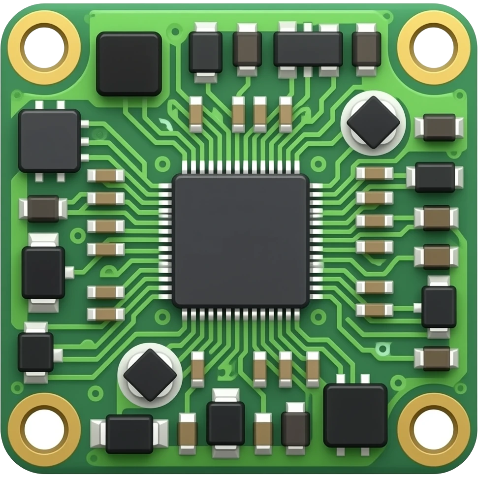 camera looking at a PCB emoji
