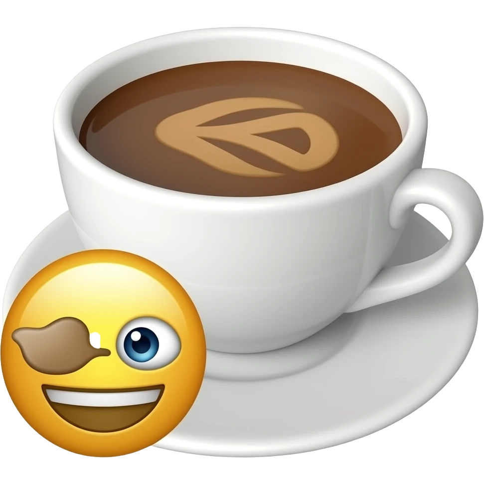 Acompaña la palabra café con ese emoji emoji