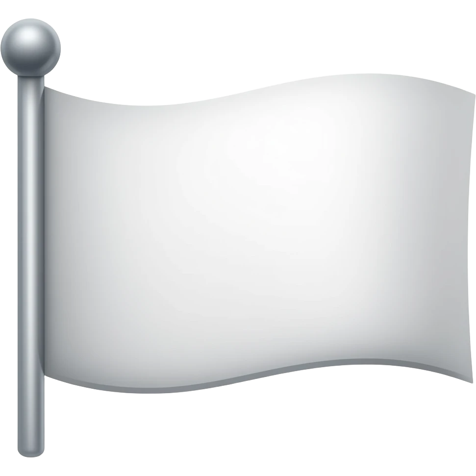 White flag with flat disk shape on it emoji
