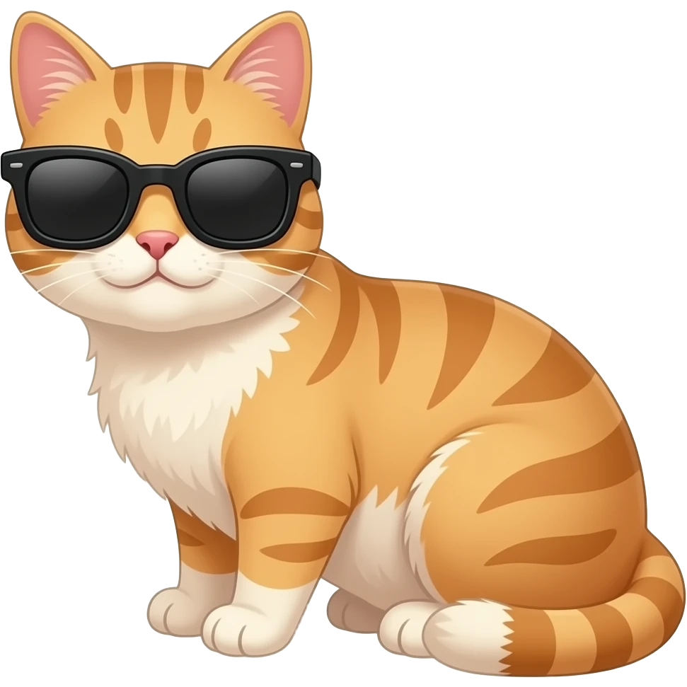 Cat wearing sunglasses emoji