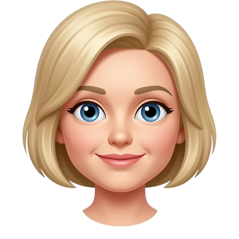 mom with very short blond hair emoji