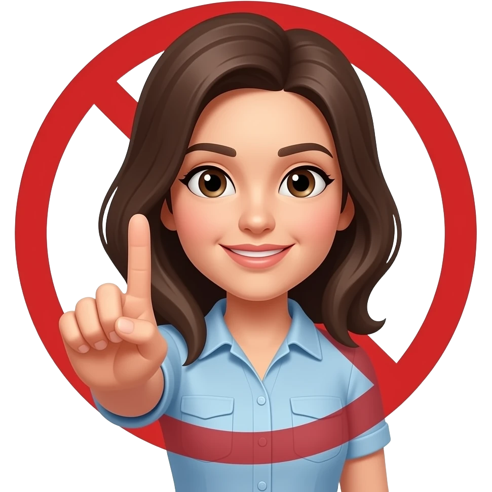 안된다는 제스처를 하는 여자사람 emoji