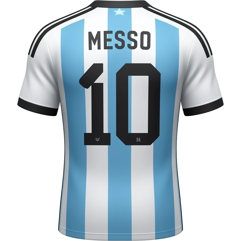 camisa de messi de argentina que sea por atras sin personas solo la camisa emoji
