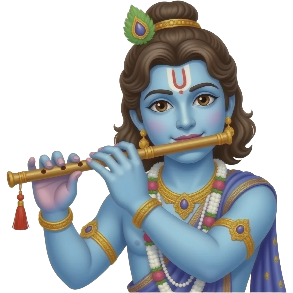 Lord sri krishna with flute emoji