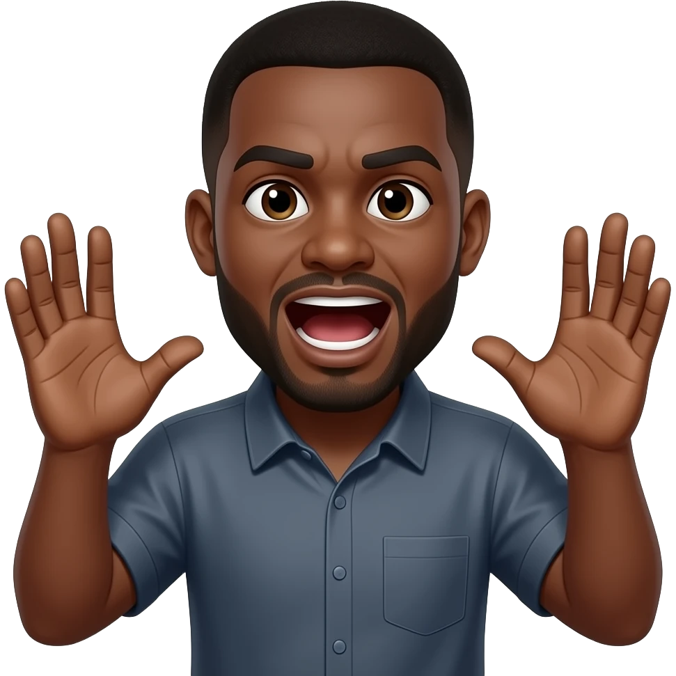 make a black man, really black, doing black things. he is shouting the n-word emoji
