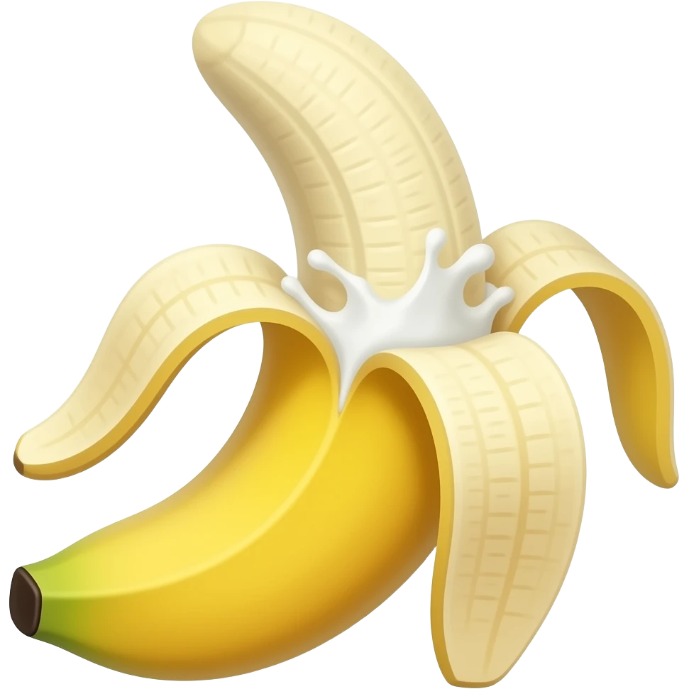 банан  вертикально, в молоке emoji