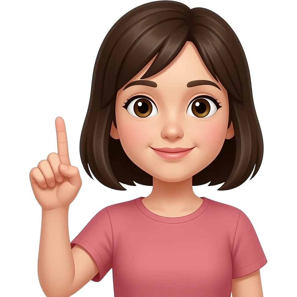 the girl points up emoji