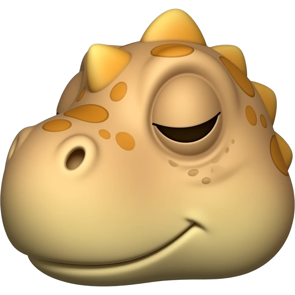 dino face sleeping 😴 emoji
