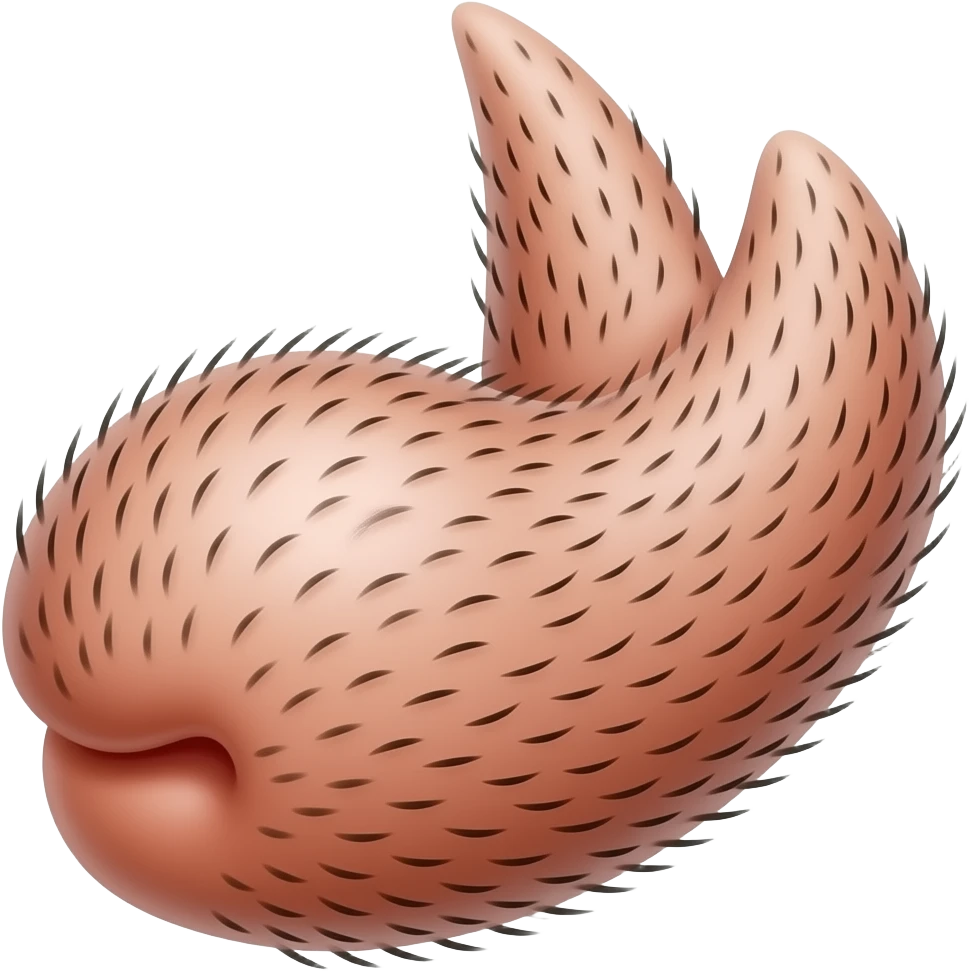 Large hairy penis emoji