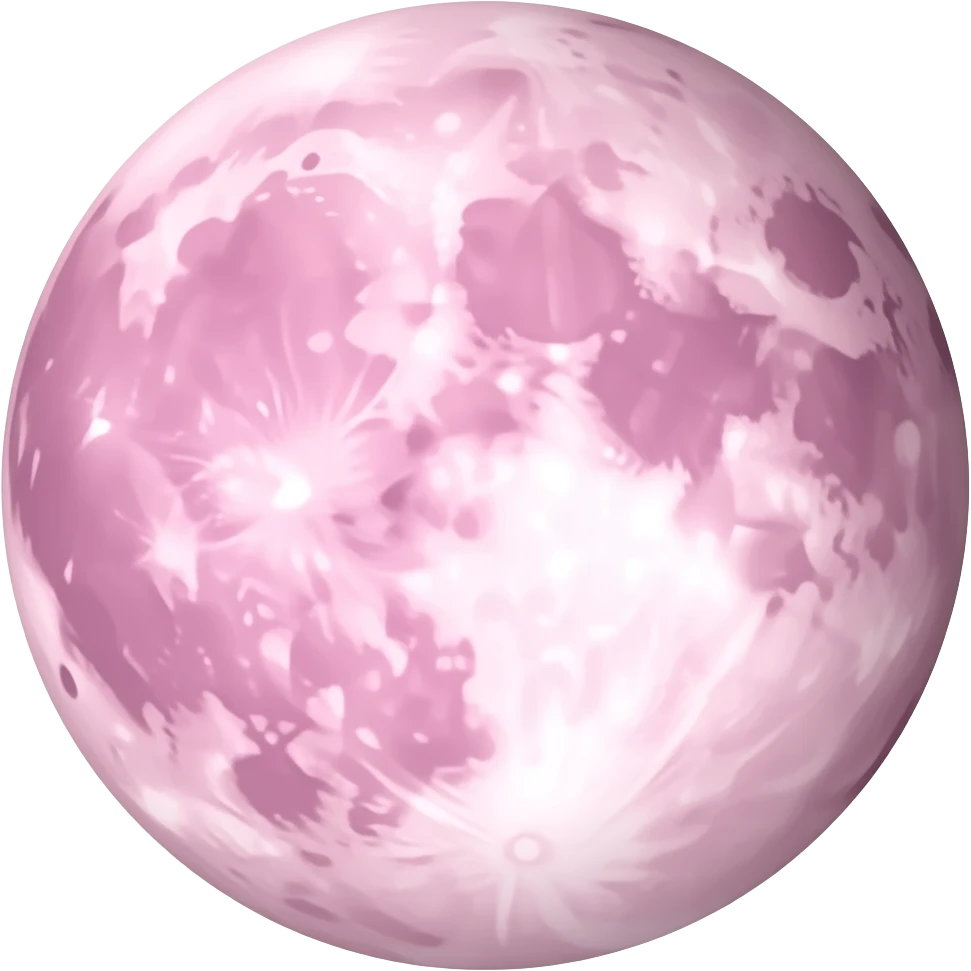 Pink moon emoji