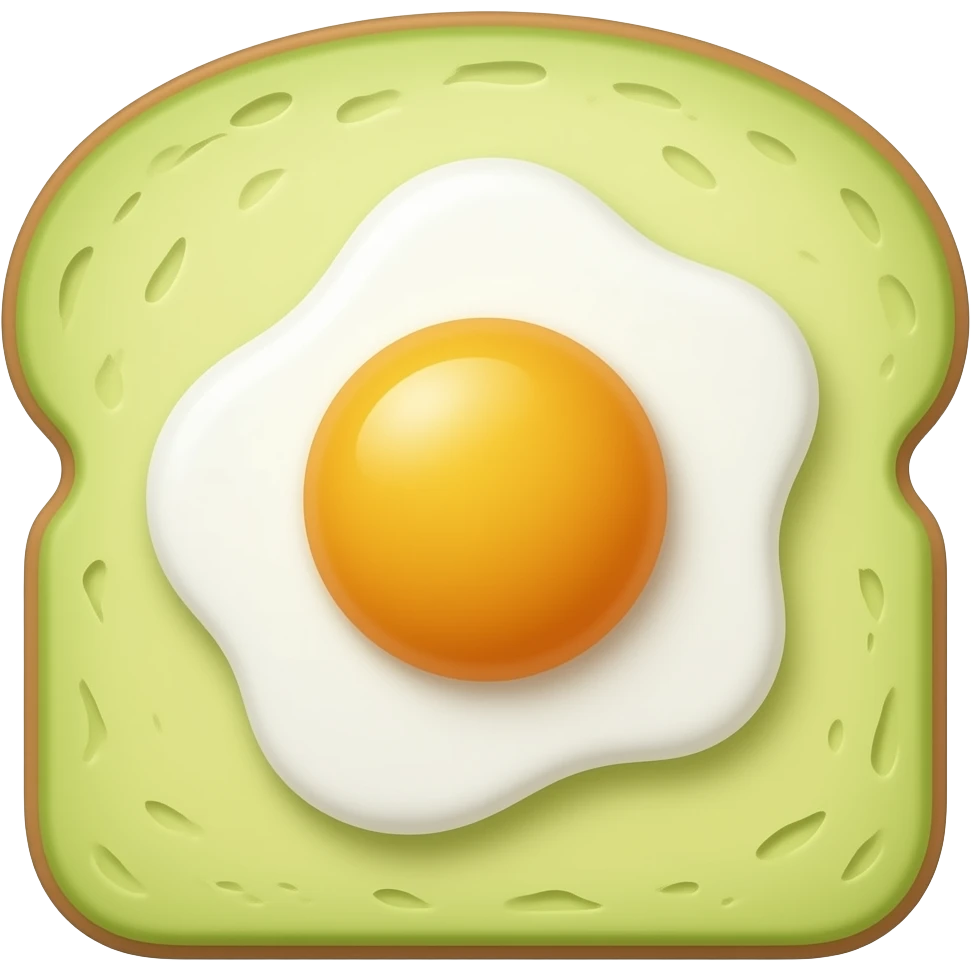 An avocado egg toast emoji