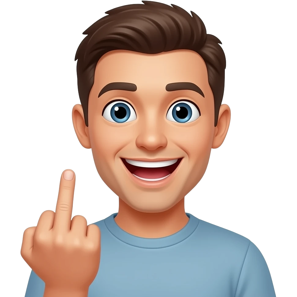 😆+👄+🖕 emoji