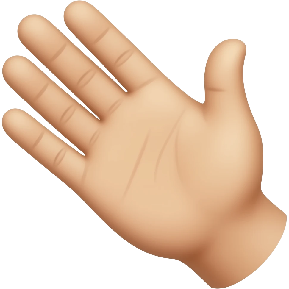Left hand emoji