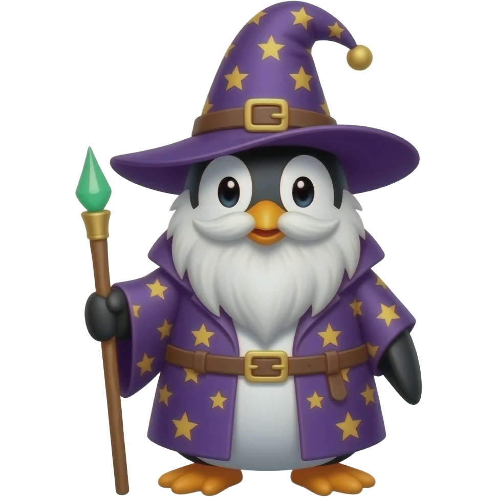Penguin Wizard emoji