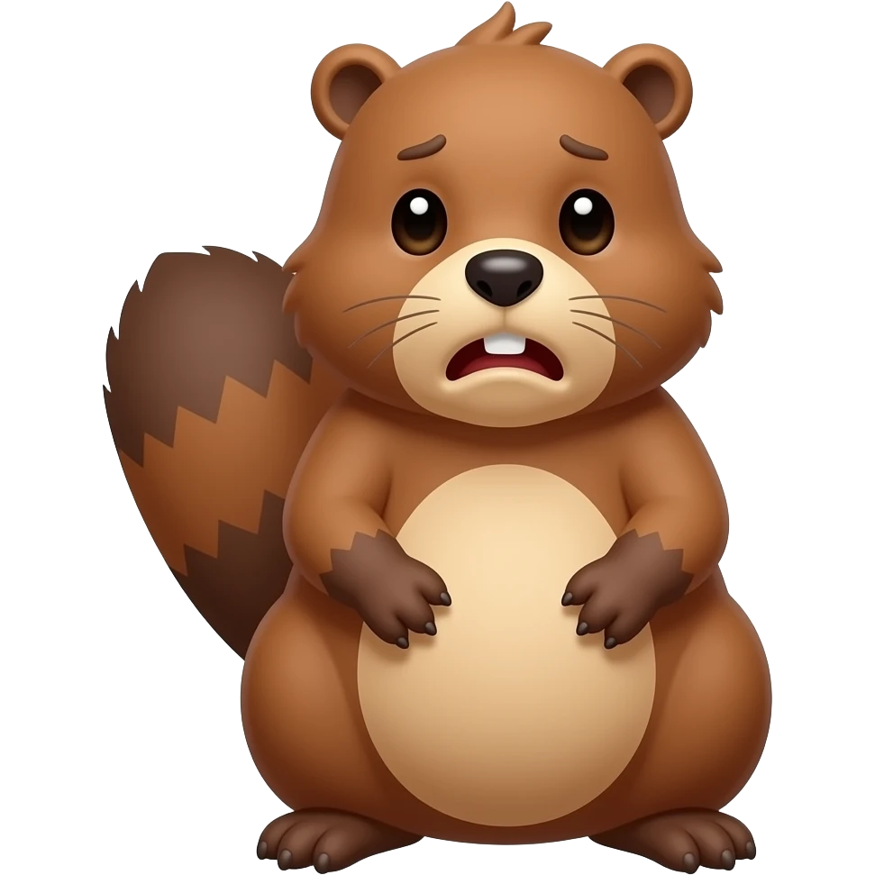 scared beaver emoji