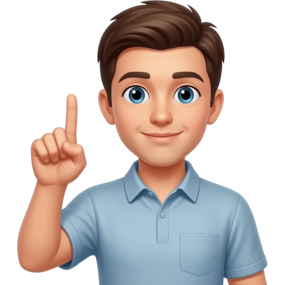 Парень показывает класс жест emoji