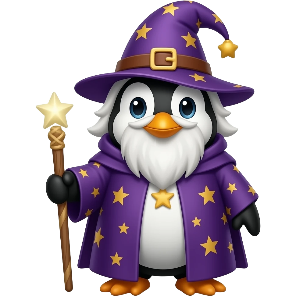 Penguin Wizard emoji