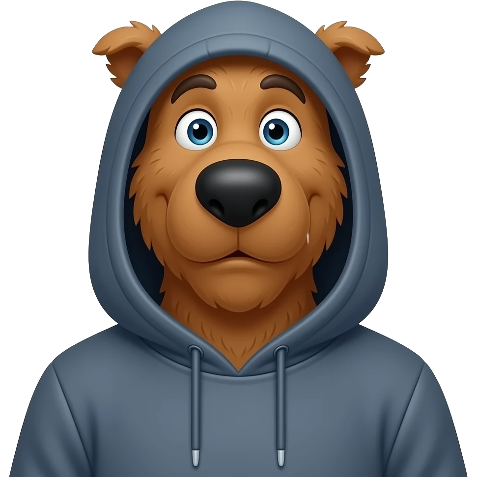 Shaggy from Scooby Doo wearing a hoodie emoji