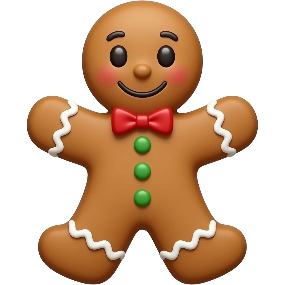 Gingerbread man emoji