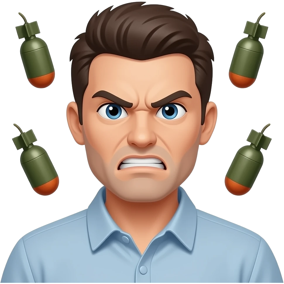 Angry - bombs falling emoji