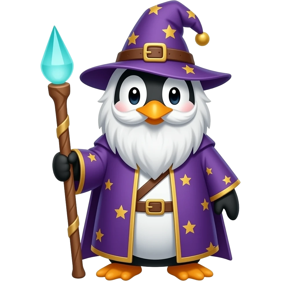 Penguin Wizard emoji