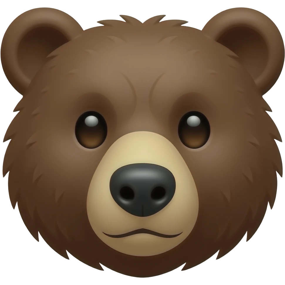 The Classic Brown Bear Face emoji