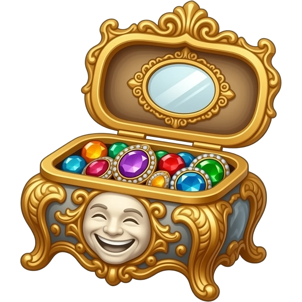 funny laughing rococo jewelry box emoji